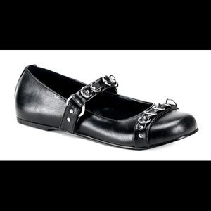 demonia flats with o rings